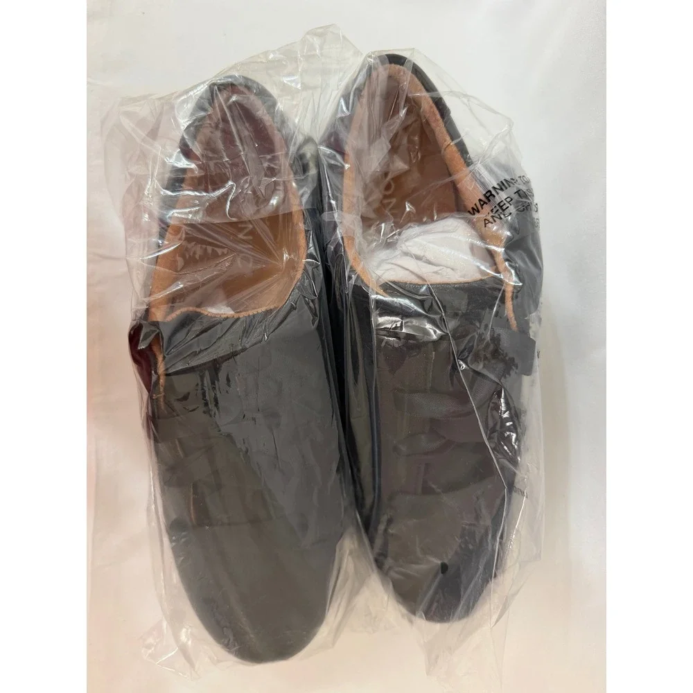 NIB Vionic Lindsey Black Leather Ribbon Lace Up Orthotic Sneakers 8.5 Wide